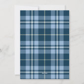 Elegant Script Blue Non Photo Watercolor Reindeer Feestdagenkaart (Achterkant)