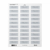 Elegant Script Blue Wedding Return-adres Etiket (Full Sheet)