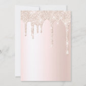 Elegant Script Blush Glitter Foto 2025 Afstuderen Aankondiging (Achterkant)