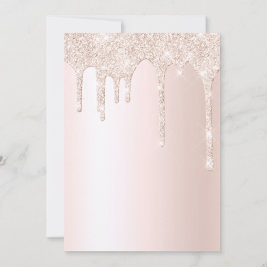 Elegant Script Blush Glitter Foto 2025 Afstuderen Aankondiging (Achterkant)