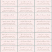 Elegant Script Blush Gold Wedding Guest Address Sticker (Voorkant)