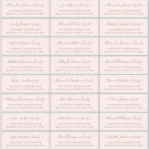 Elegant Script Blush Gold Wedding Guest Address
