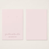 Elegant Script Blush Pink Earning Card Visitekaartje (Voorkant /achterkant)