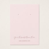 Elegant Script Blush Pink Earning Card Visitekaartje (Voorkant)