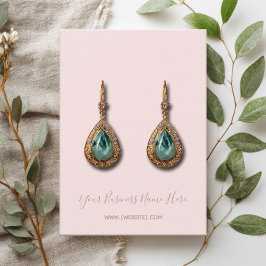 Elegant Script Blush Pink Earning Card Visitekaartje