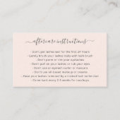 Elegant Script Blush Pink Lash Aftercare Lashes Visitekaartje (Voorkant)
