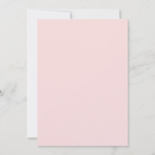 Elegant script blush roze bruiloft kaart (Achterkant)