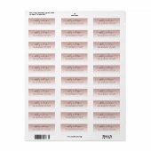 Elegant Script Blush roze Glitter Return Address Etiket (Full Sheet)