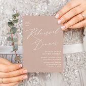 Elegant Script Blush Roze Repetitie Diner QR Kaart