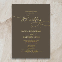 Elegant Script Boho Bruiloft Bruin