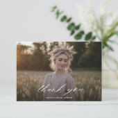 Elegant Script Boho Elke Gebeurtenis Bruidsfeest F Bedankkaart (Staand voorkant)