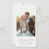 Elegant Script Bookmark Photo Save the Date (Voorkant)