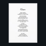 Elegant Script Borded Weddenrenmenu Menu<br><div class="desc">Het Elegant Manuscript Borderding Dinner Menu - voel vrij om dit eenvoudige en elegante trouwmenu aan te passen en te personaliseren. Bewerk opties.</div>