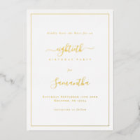 Elegant Script Border 80th Birthday Opslaan van de