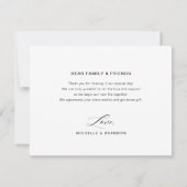 Elegant Script Border Flat Dank u kaart (Achterkant)