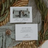 Elegant Script Border Flat Dank u kaart