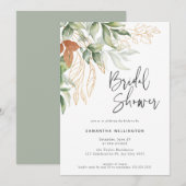 Elegant Script Botanical Waterverf Vrijgezellenfee Kaart (Voorkant / Achterkant)