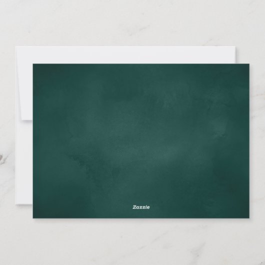 Elegant Script Botanisch 2 Foto Kerst Groen Feestdagenkaart (Achterkant)