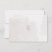 Elegant script botanische bloemenbehuizing RSVP kaartje (Achterkant)