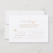 Elegant script Botanische Bloemenbruiloft in de he RSVP Kaartje (Achterkant)