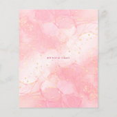 Elegant Script Bourgogne Roos Gold Wedding Menu (Achterkant)