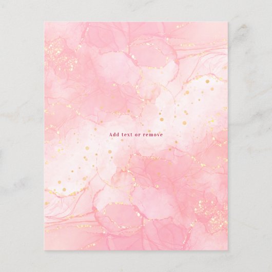 Elegant Script Bourgogne Roos Gold Wedding Menu (Achterkant)