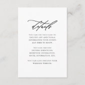 Elegant Script Bourgondië bruiloft Gast Details Informatiekaartje (Voorkant)