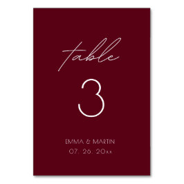 Elegant Script Bourgondië bruiloft Kaart