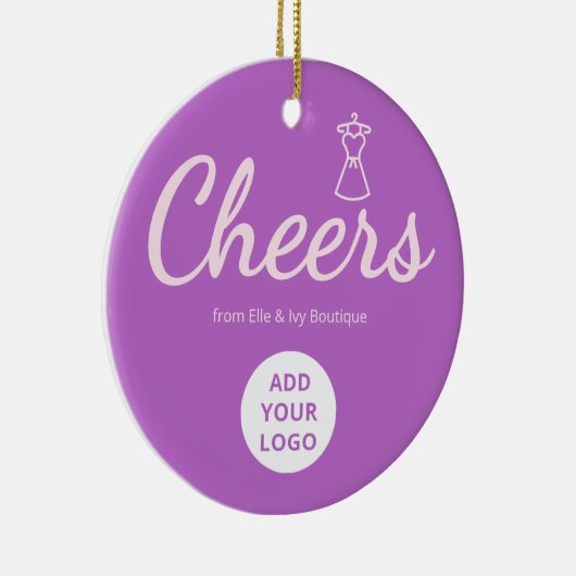 Elegant Script Boutique Logo Ornament (Rechts)