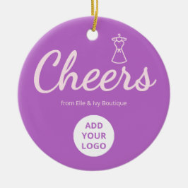 Elegant Script Boutique Logo Ornament