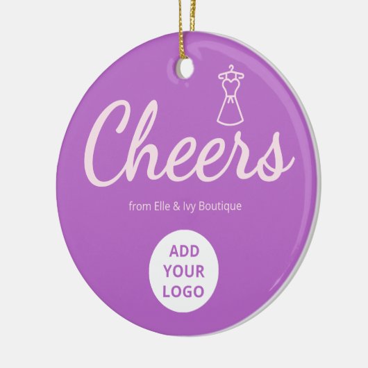 Elegant Script Boutique Logo Ornament (Links)