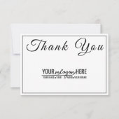 Elegant Script Boutique Logo Sociale Media Bedankkaart (Voorkant)