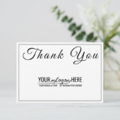 Elegant Script Boutique Logo Sociale Media Bedankkaart (Staand voorkant)