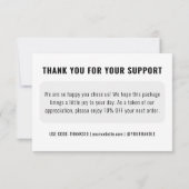Elegant Script Boutique Logo Sociale Media Bedankkaart (Achterkant)