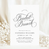 Elegant Script Bridal Brunch Invitation Kaart
