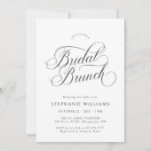 Elegant Script Bridal Brunch Invitation Kaart (Voorkant)