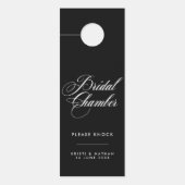 Elegant Script Bridal Chamber Weddenschap deur Deurhanger (Voorkant)
