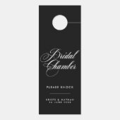 Elegant Script Bridal Chamber Weddenschap deur Deurhanger (Achterkant)
