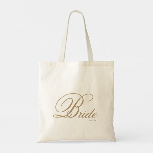 Elegant Script Bride Canvas tas (Achterkant)