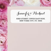 Elegant Script Bride Groom Weddings Return Address Etiket