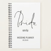 Elegant Script Bride Name Wedding Planner (Voorkant)