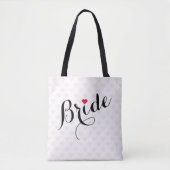 Elegant Script Bride Vrijgezellenfeest Wedding Par Tote Bag (Voorkant)
