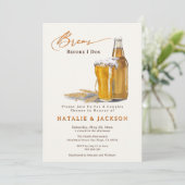 Elegant script brouwt voordat het koppels doucht kaart (Staand voorkant)