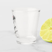 Elegant Script bruid Bachelorette bruiloft Shot Glas (Rechts)