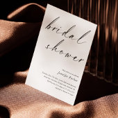 Elegant Script Bruids Douche Uitnodiging Minimalis