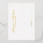 Elegant Script bruiloft advies en wensen goud Folie Uitnodiging (Voorkant)
