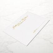 Elegant Script bruiloft advies en wensen goud Folie Uitnodiging (Gedraaid)