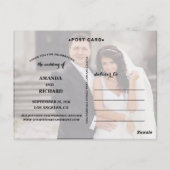 ELEGANT SCRIPT BRUILOFT BEDANKT BRIEFKAART (Achterkant)