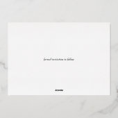 Elegant Script Bruiloft Bewaar de datum Custom Pho Folie Uitnodiging (Achterkant)