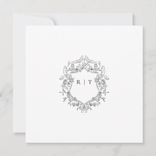 Elegant Script` Bruiloft Bewaar de datum Save The Date (Achterkant)